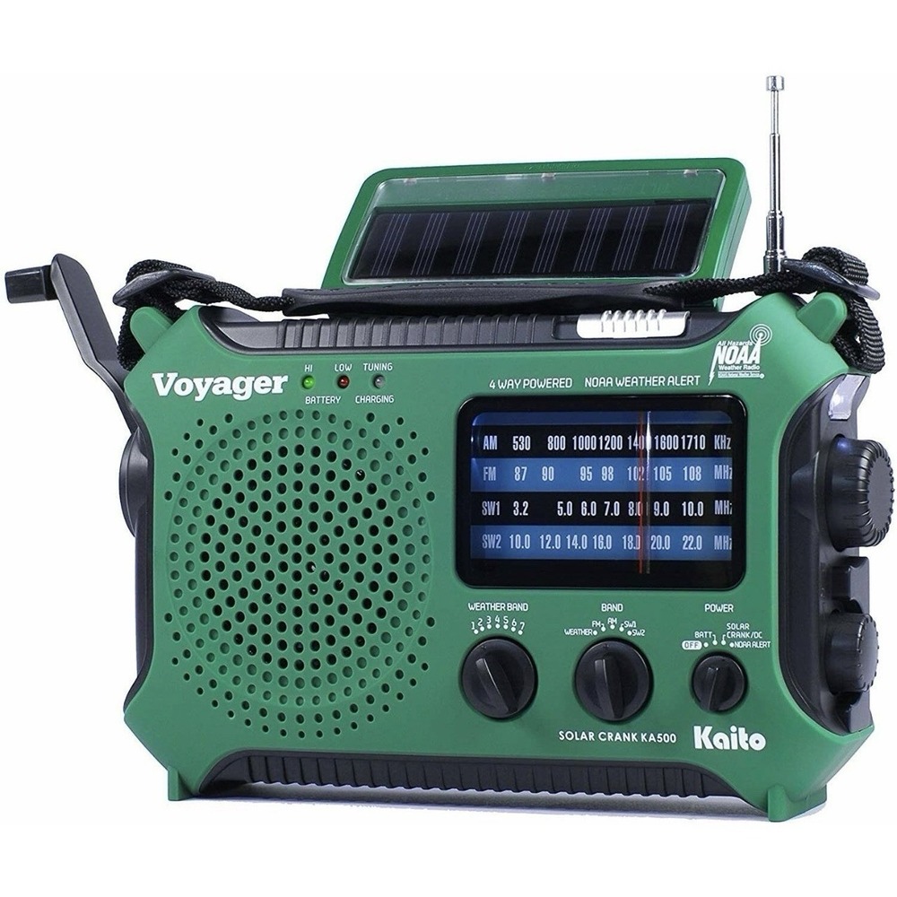 Kaito KA500 Weather AM FM Radio Solar Dynamo Crank Emergency Radio Receiver